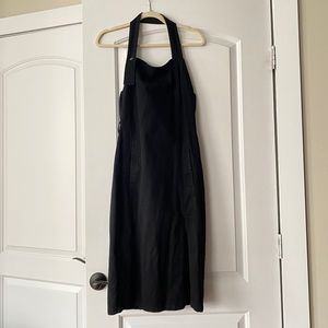 Halter dress : black denim